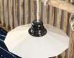 Lampe suspension blanche métal atelier
