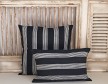 Housses coussins noires rayures blanches Tensira K.152
