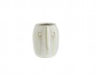 Petit pot visage blanc en gres - Madam Stoltz